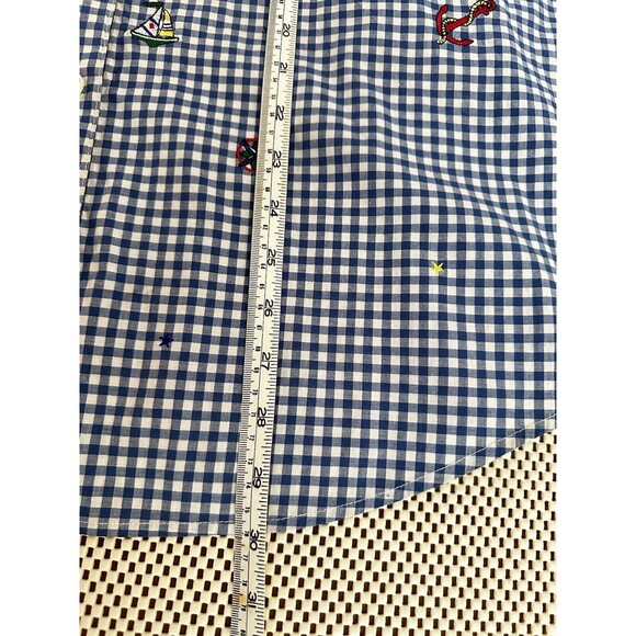 VINTAGE Teddi 1X Womens Top Button Shirt 80s Shoulder Pads Sail Boats GRANNYCORE - Picture 11 of 14